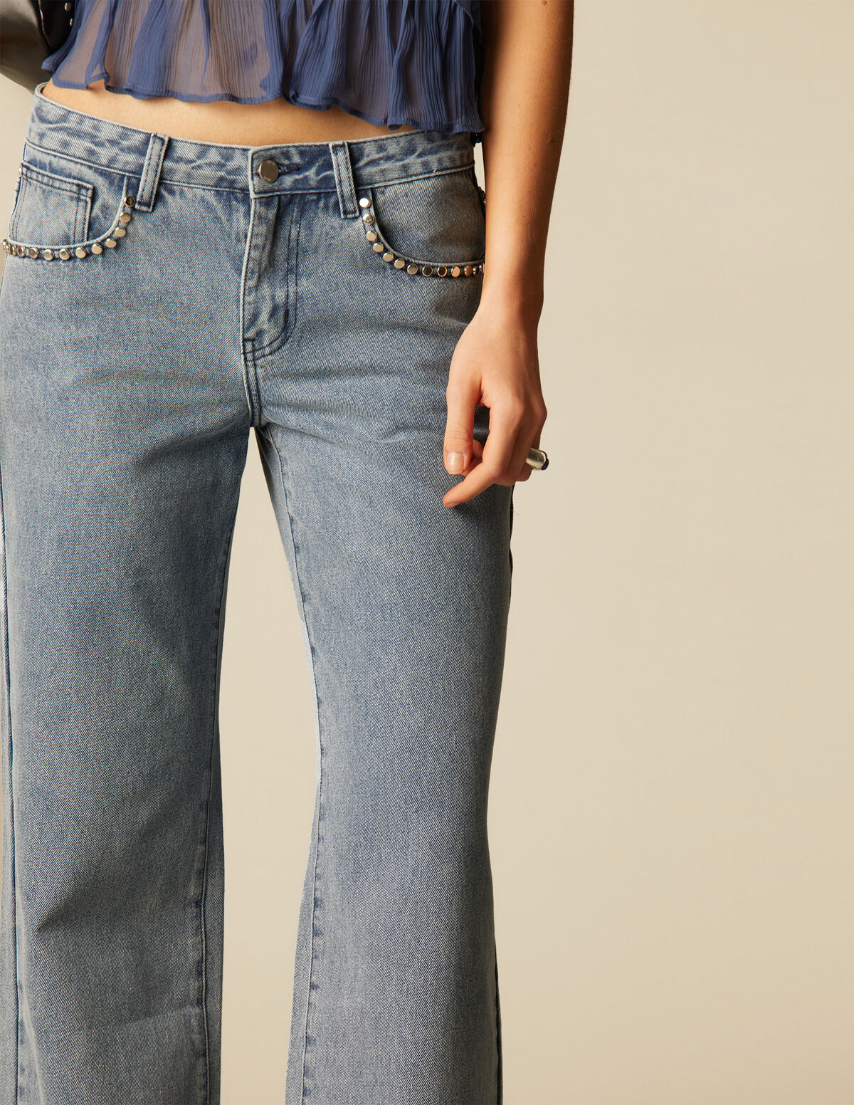 PANTALON CLOUS BLEU