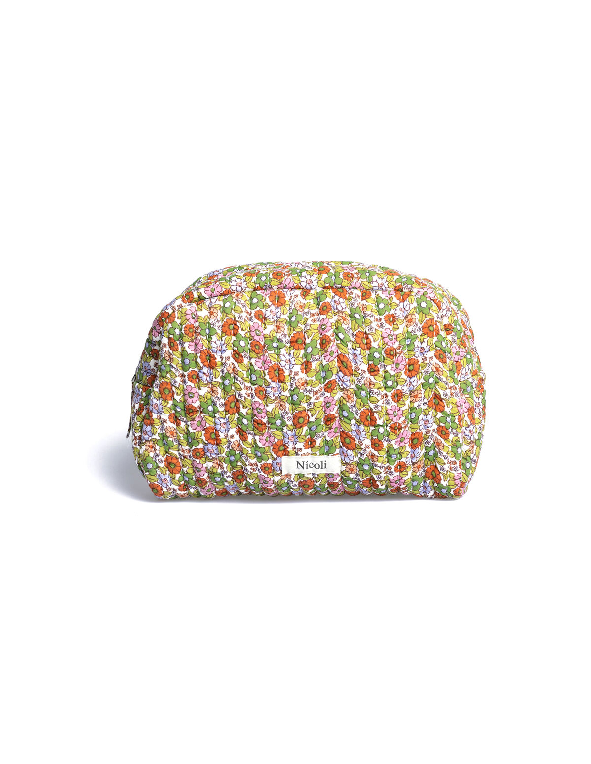 LARGE PINK FLORAL PRINT TOILETRY BAG