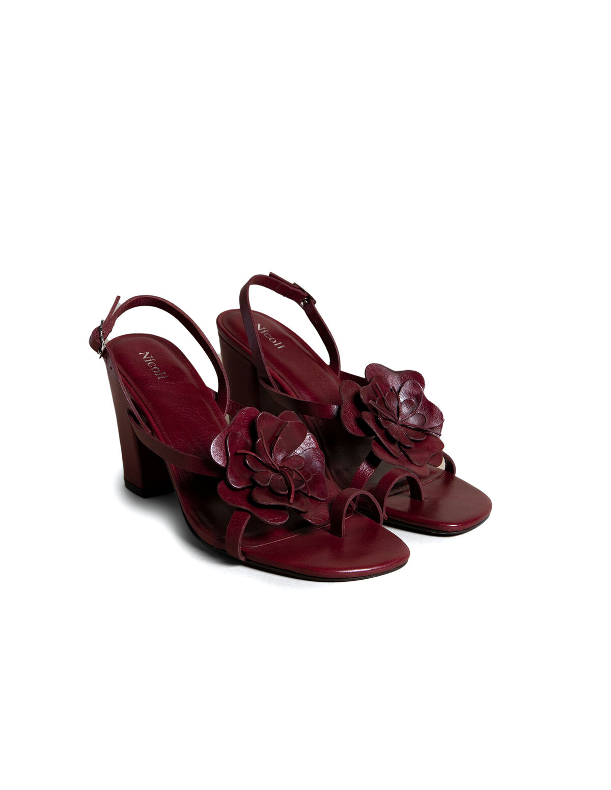 CHERRY FLOWER HEELED SANDAL