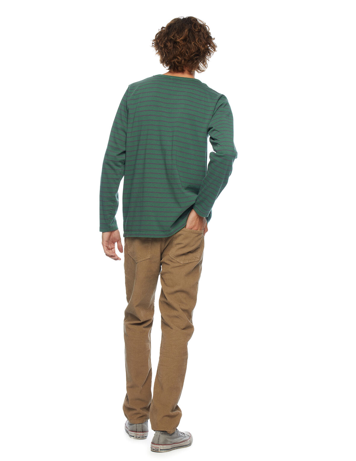 PANTALON CINQ POCHES VELOURS CÔTELÉ MARRON