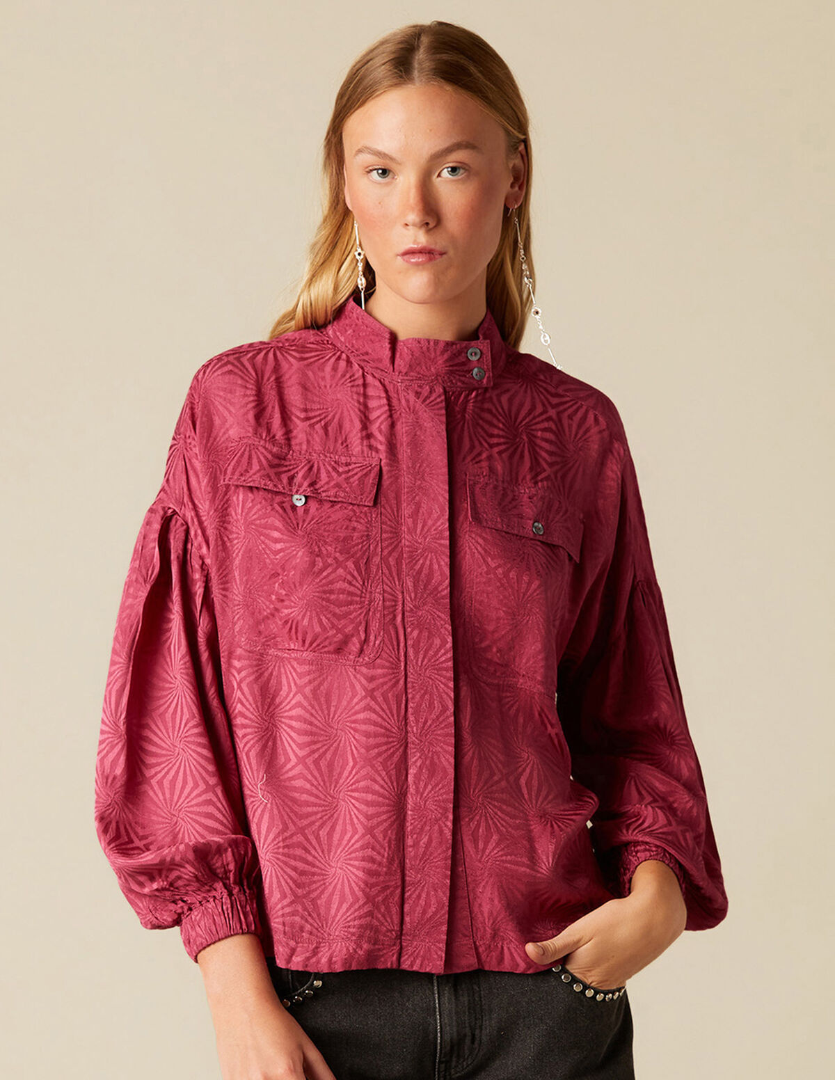 CHEMISE JACQUARD FRAISE