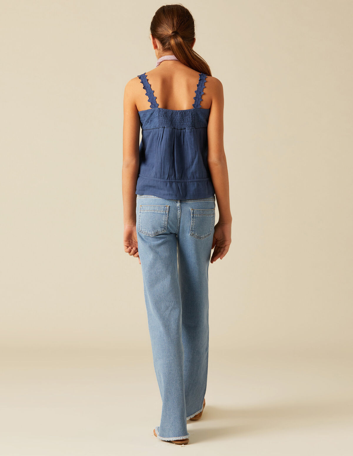PANTALÓN BOLSILLO CRUZADO AZUL