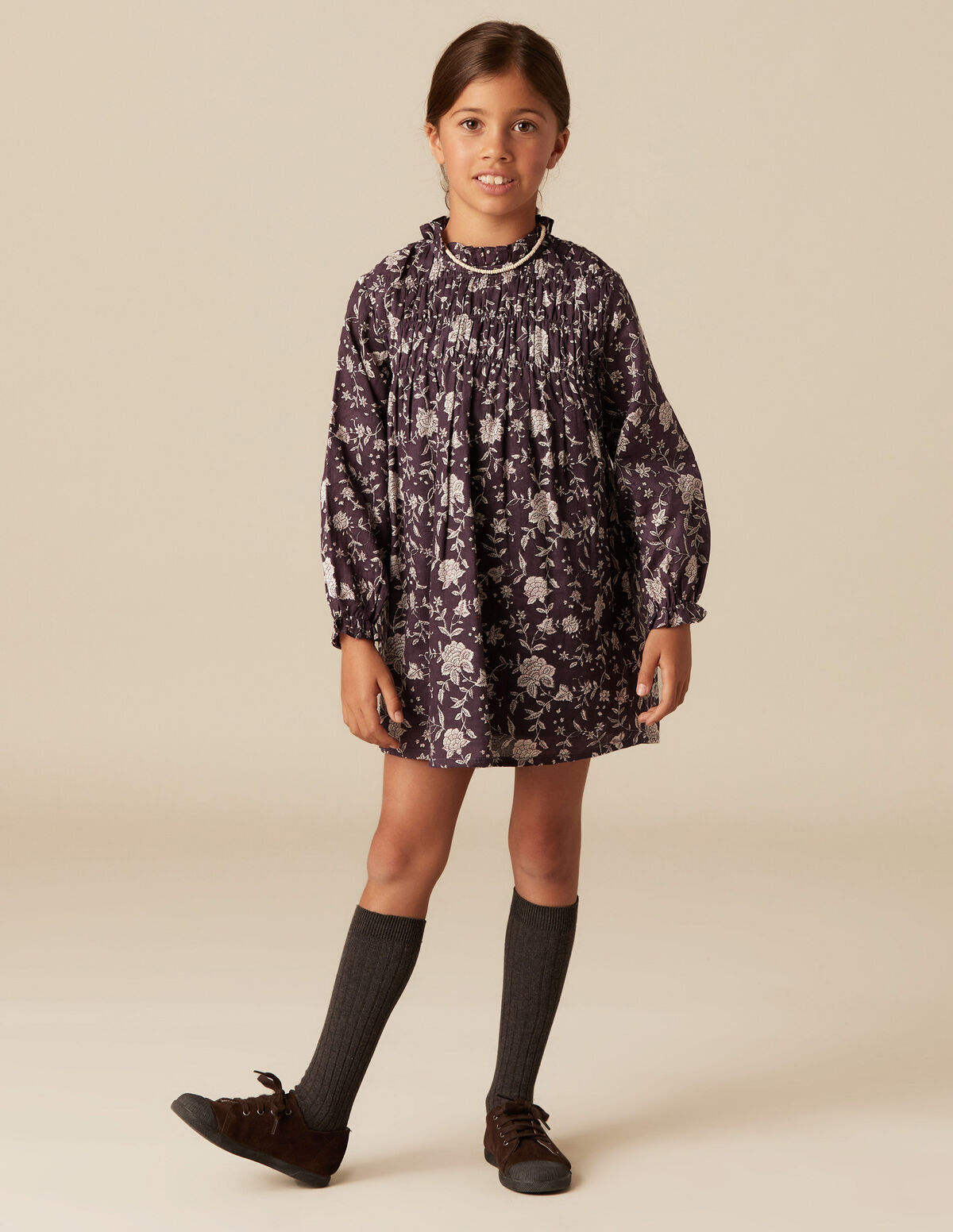 MAROON INDIAN FLORAL DRESS