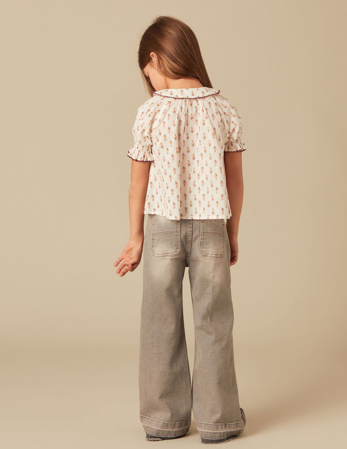 BROWN 'BABY FLOWER' SHIRT