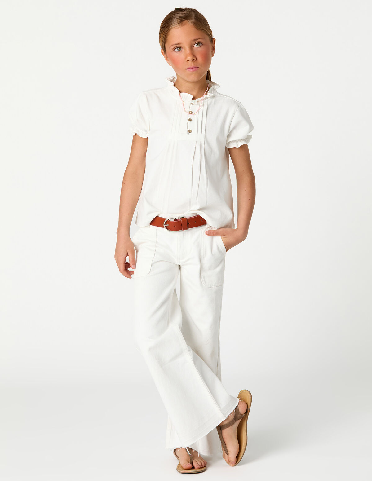 Pantal&oacute;n wide leg vaquero azul