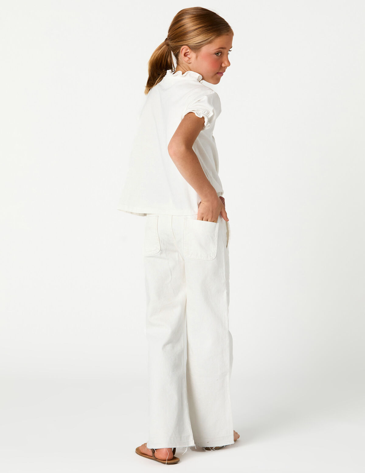 Pantal&oacute;n wide leg vaquero azul