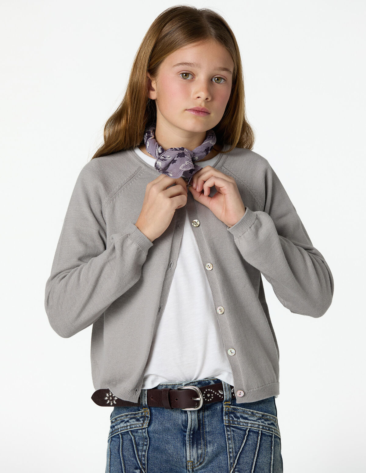 CASACO MALHA BOT&Otilde;ES IRON GREY