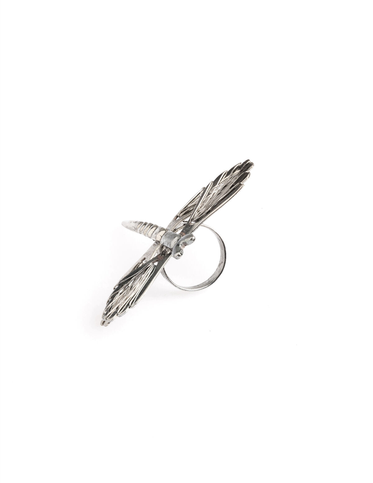 SILVER DRAGONFLY RING