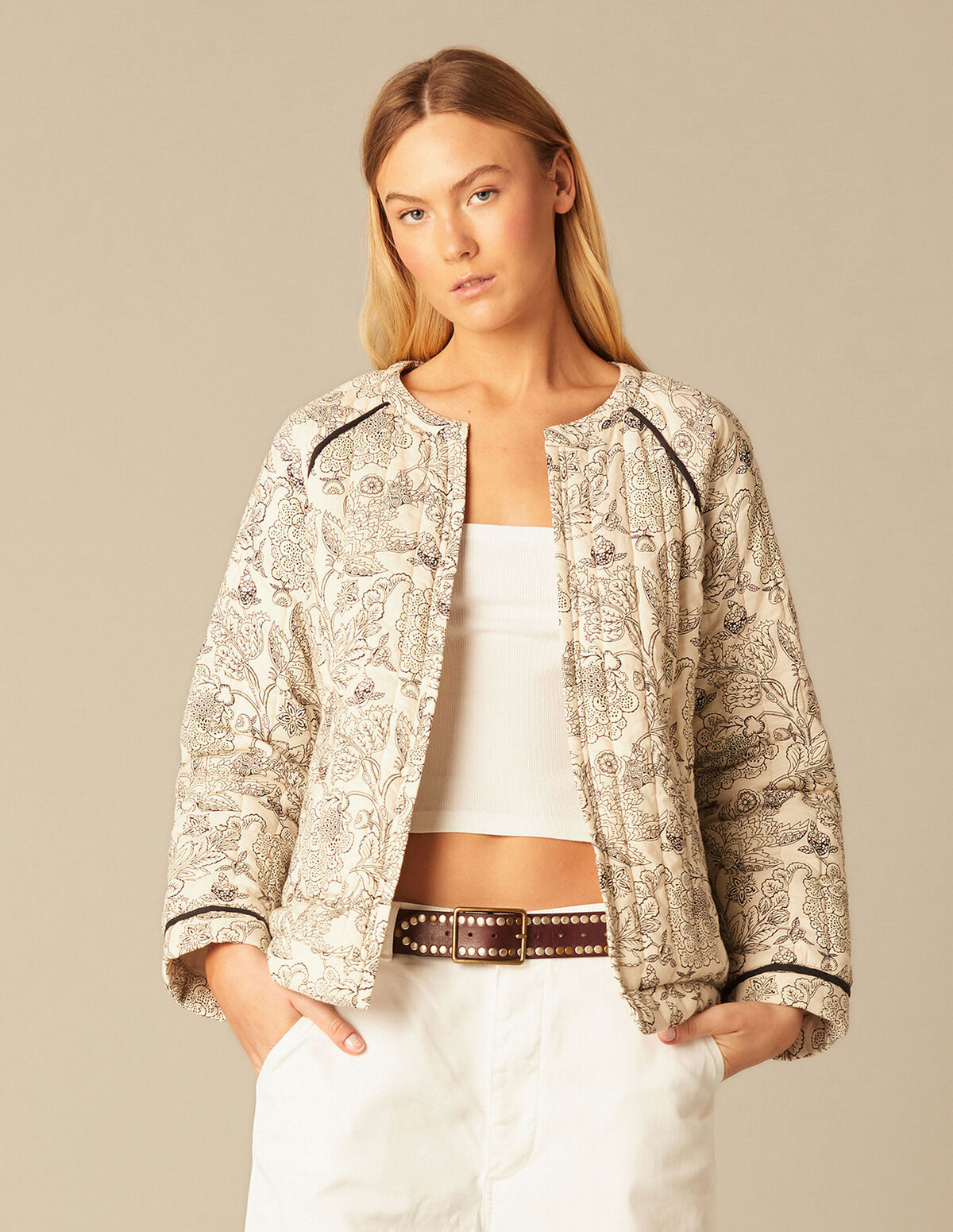ANTHRACITE FLOWER JACKET
