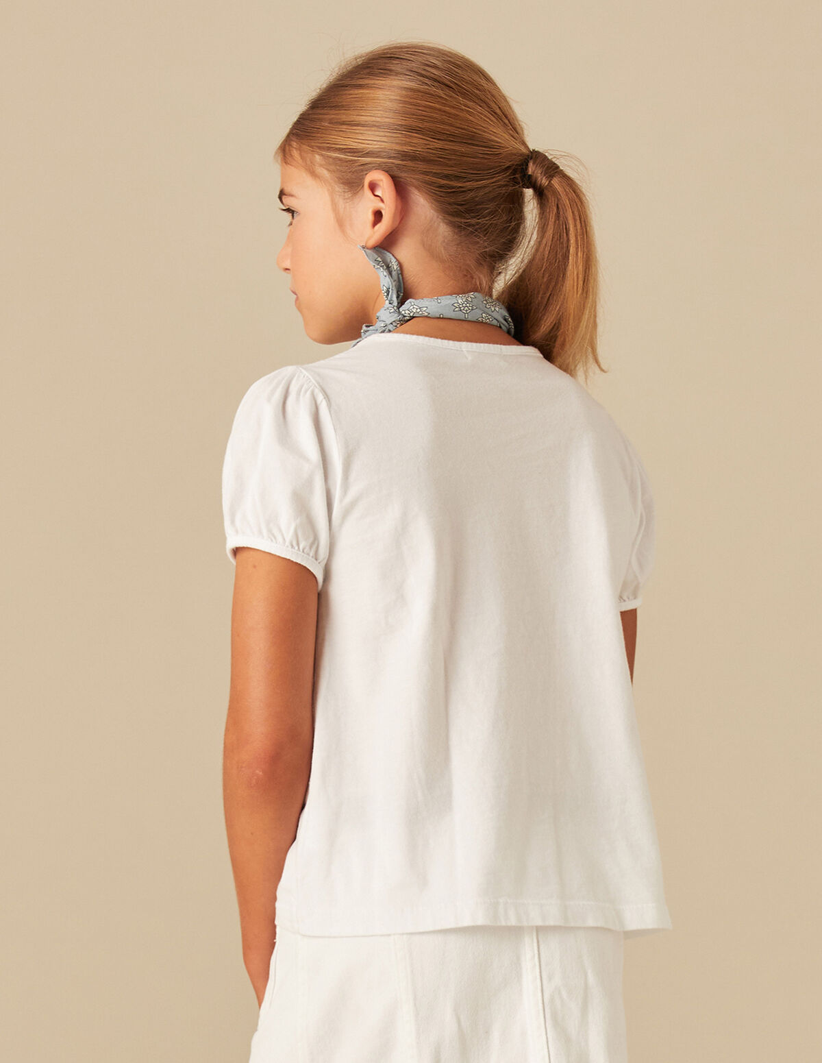 T-SHIRT MANCHES COURTES BLANC