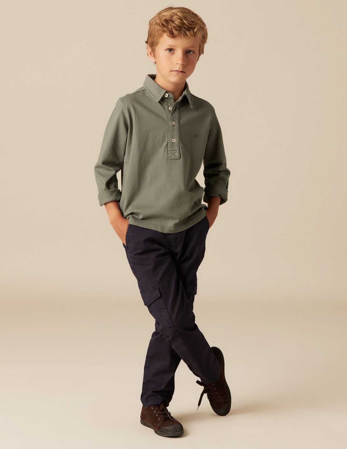 BLUE CARGO TROUSERS