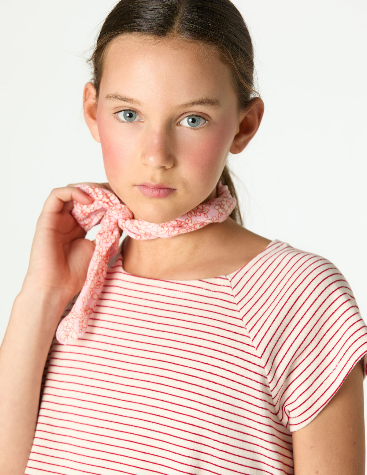 T-SHIRT RISCAS VERMELHAS 