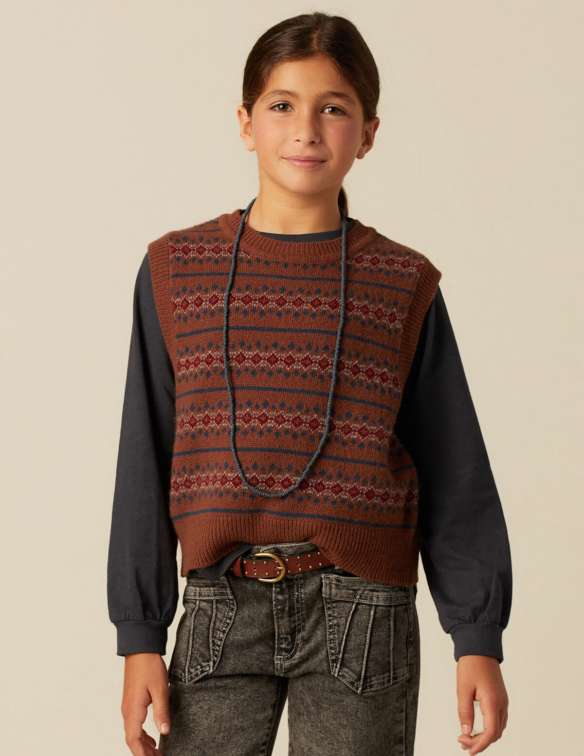 CHALECO PUNTO MULTICOLOR