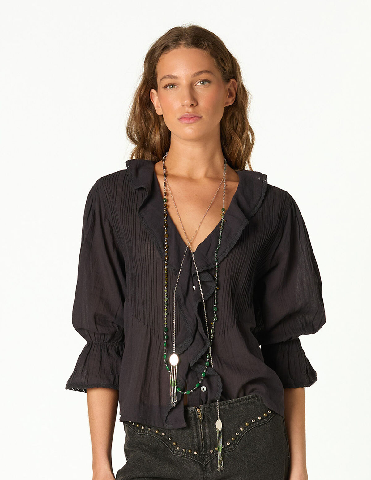 CAMISA FOLHO TUCKS ANTRACITE