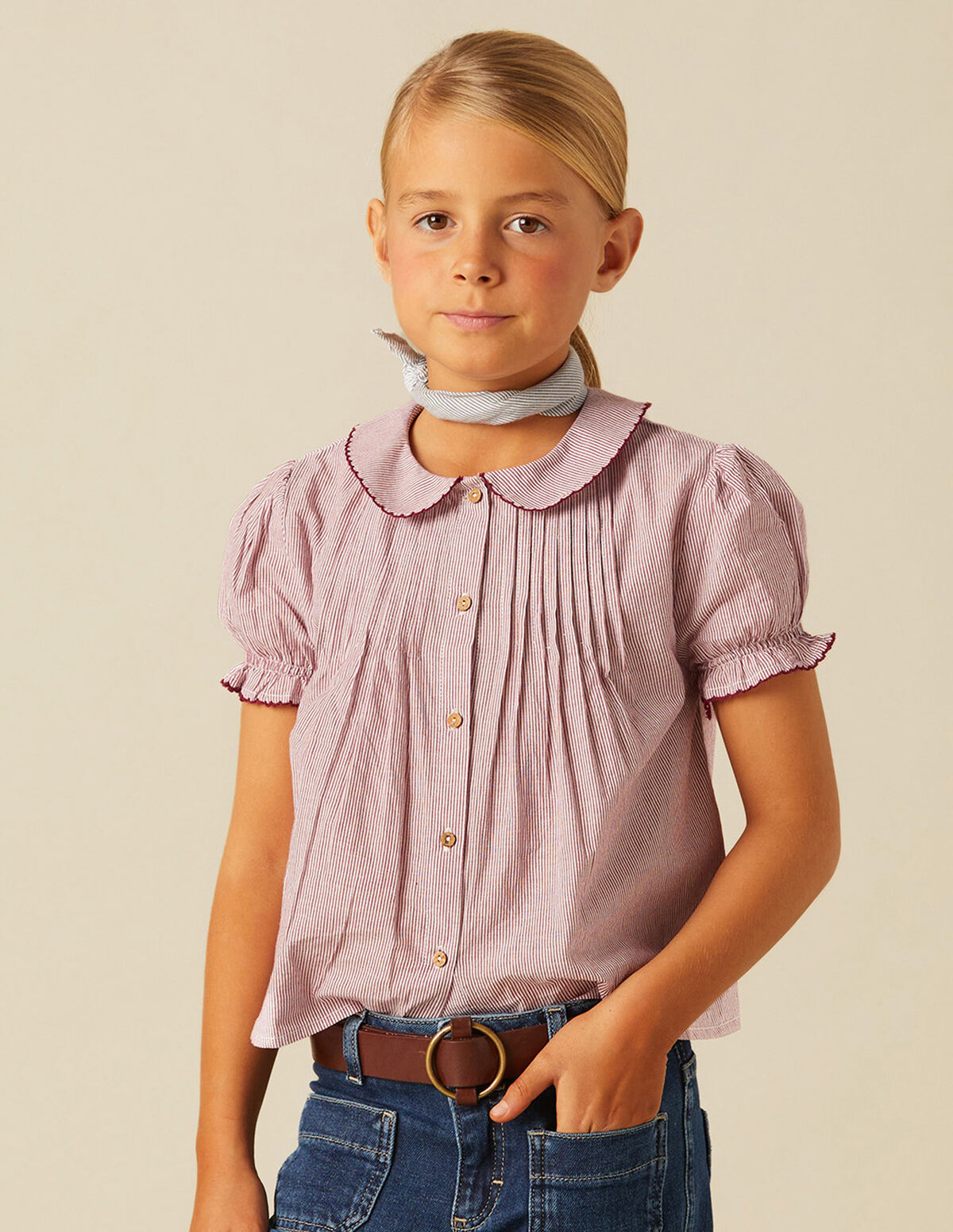 CAMISA MIL RAYAS AZUL