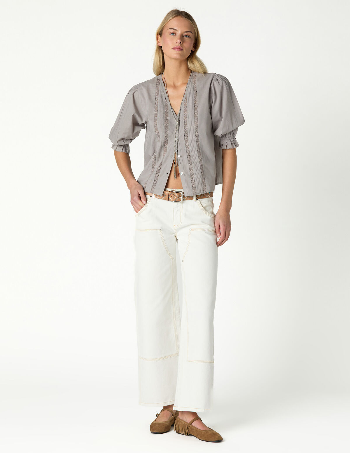 HEXAGONAL STUDS TROUSERS