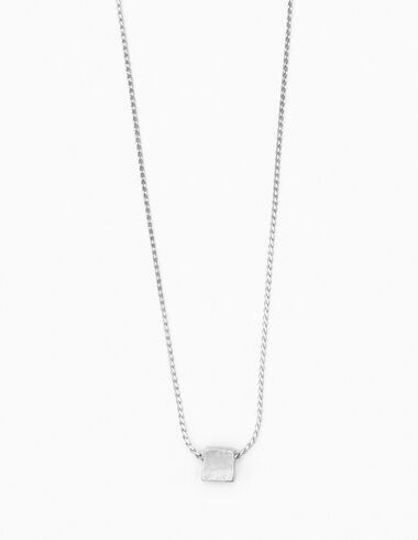 Short silver geometric necklace - View all > - Nícoli