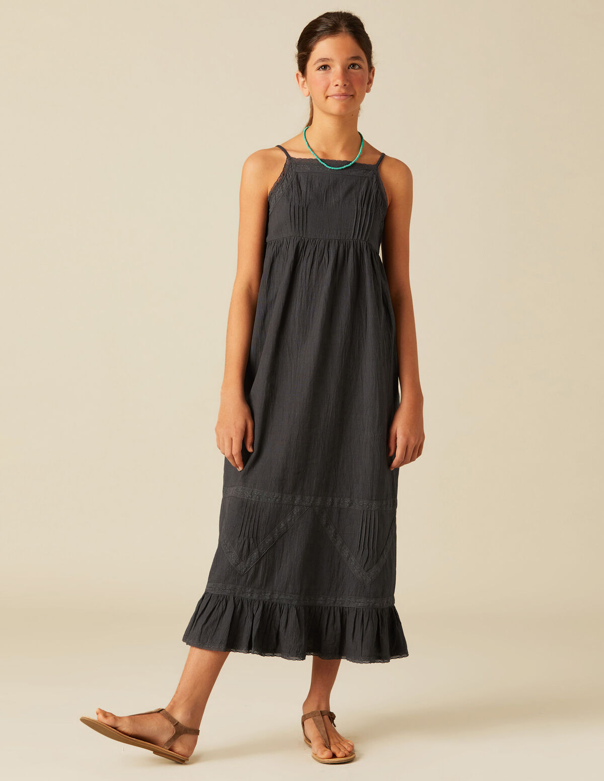 VESTIDO LARGO CORTE ANTRACITA