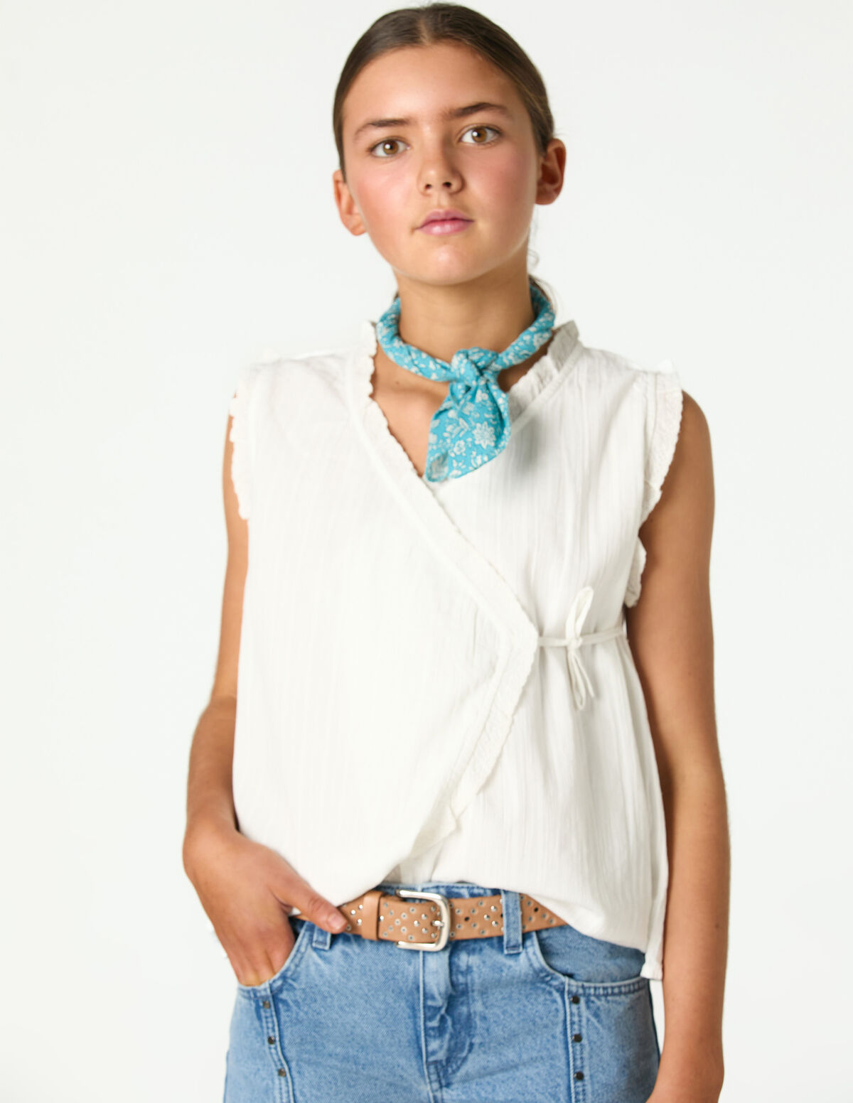 CAMISA SEM MANGAS CRUZADA DOBI