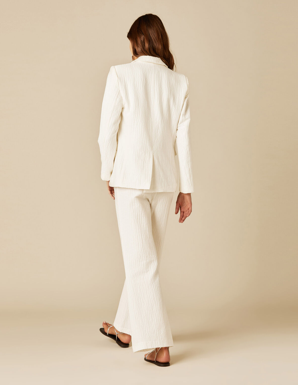 PANTALON TEXTURE BLANC