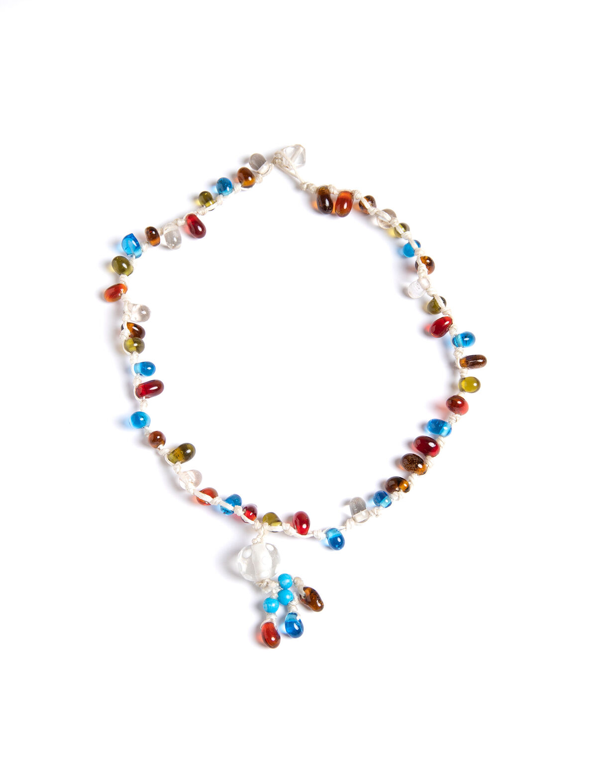 COLLIER CORDON PERLES VERRE