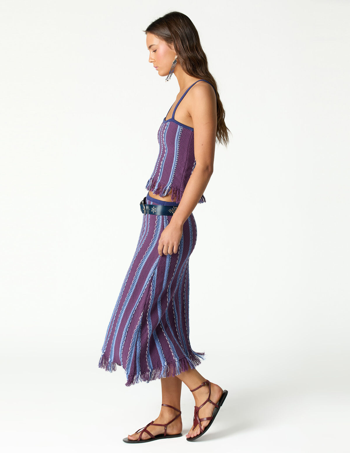 MULTICOLORED FRINGED TOP