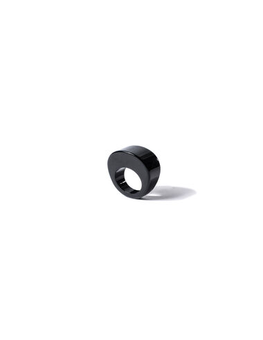 Black resin oval ring - View all > - Nícoli