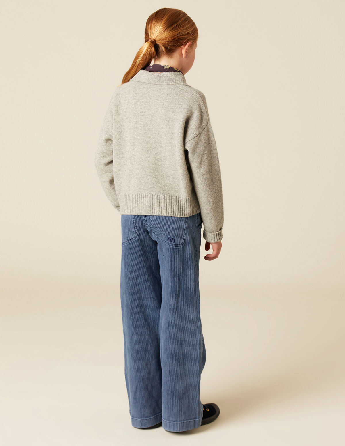 GREY CORD JUMPER