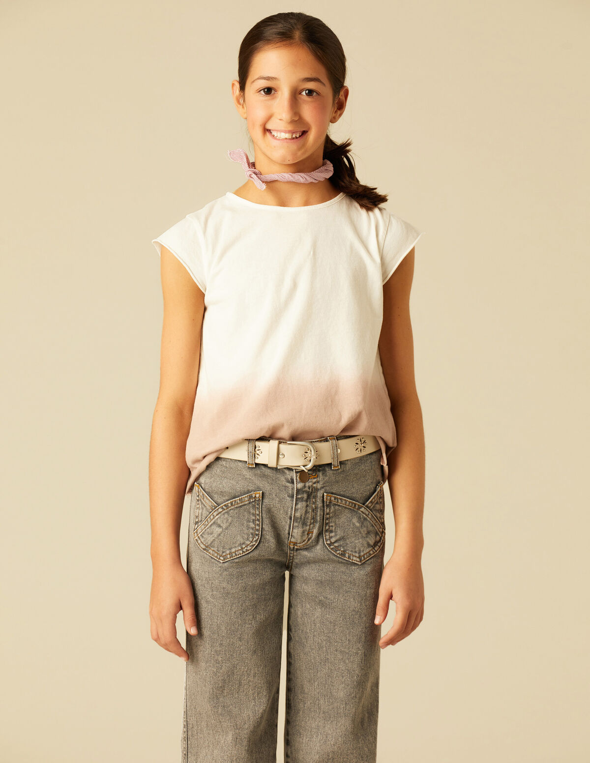 T-SHIRT TIRAS BRANCA