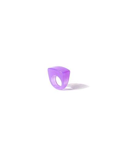 Purple semi-round resin ring - Rings - Nícoli