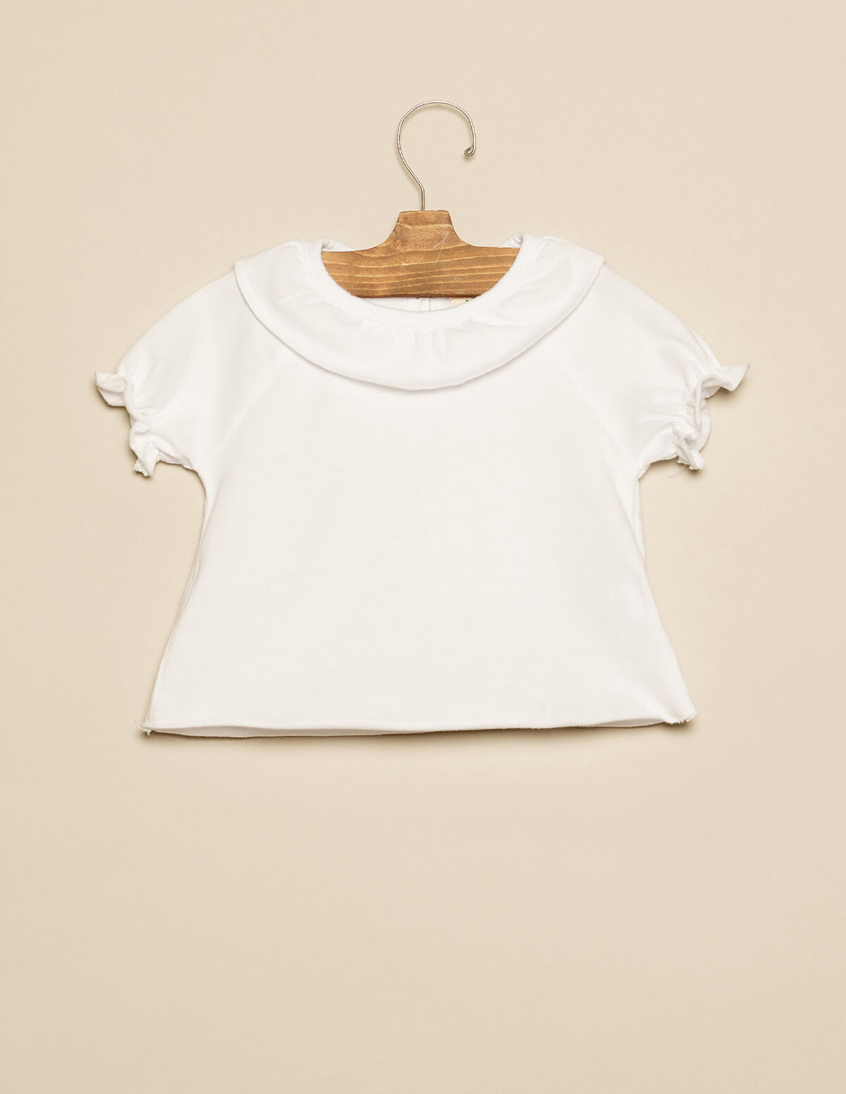 CAMISETA VOLANTE BLANCA