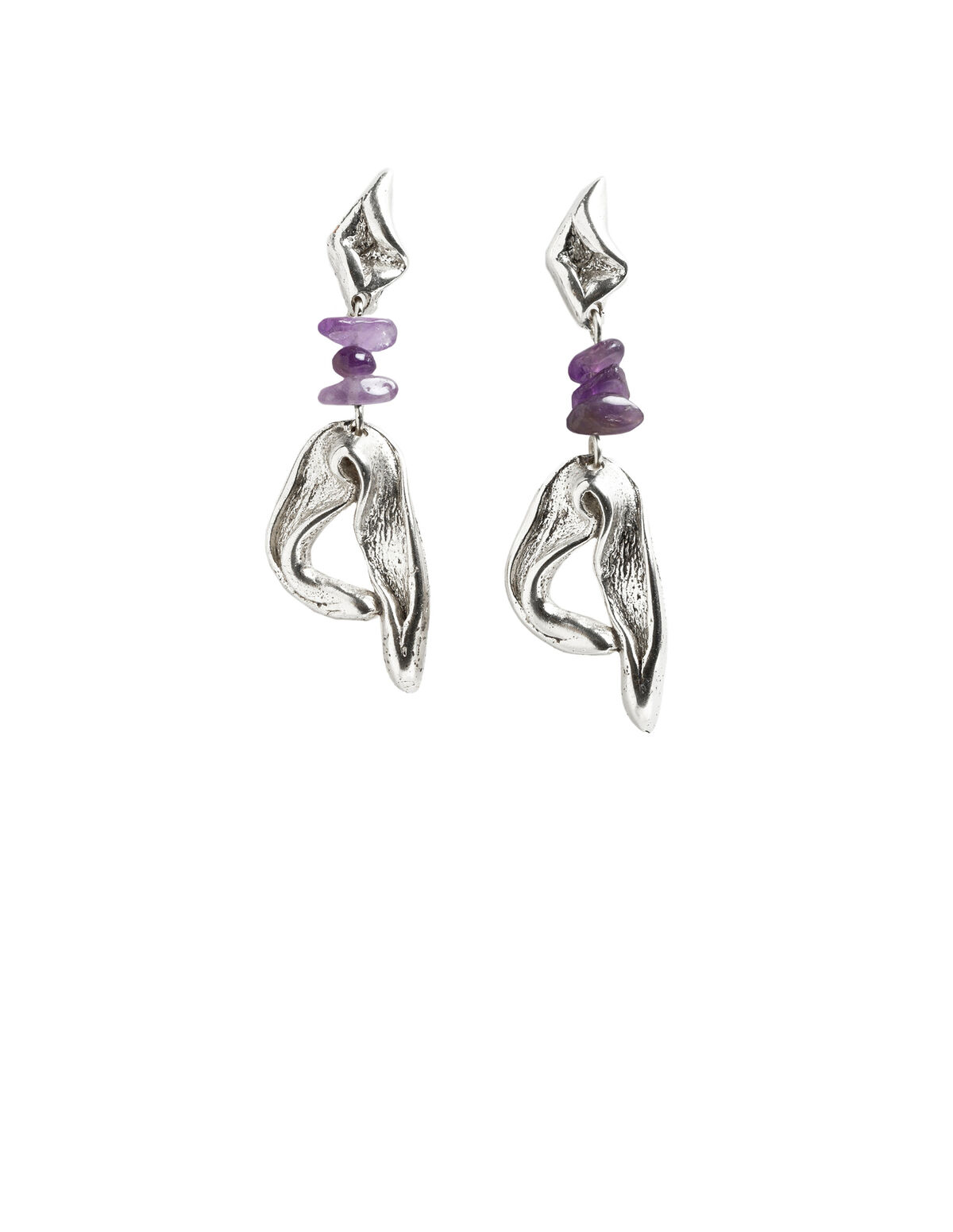SMALL AMETHYST EARRINGS