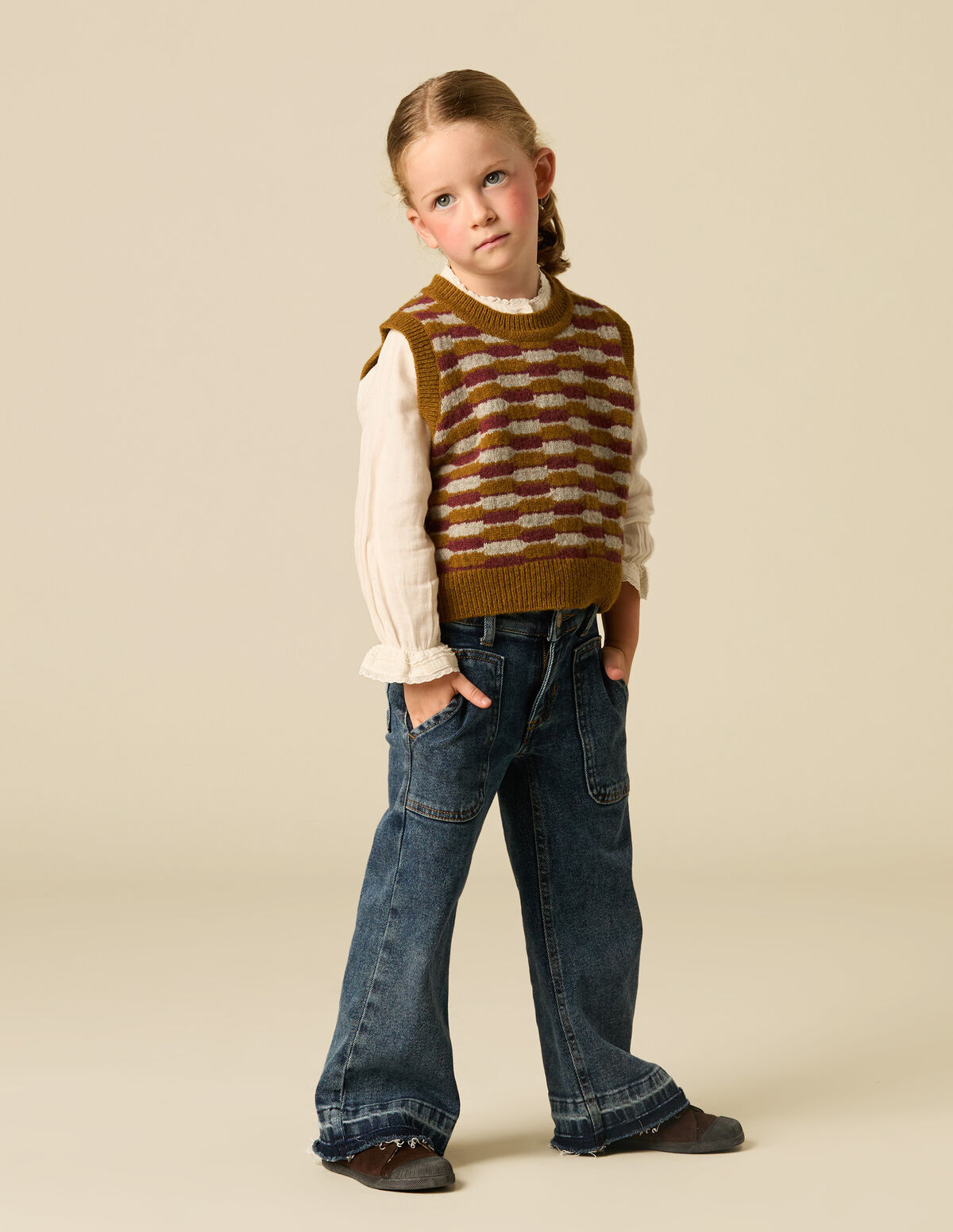 BLUE WIDE-LED JEANS
