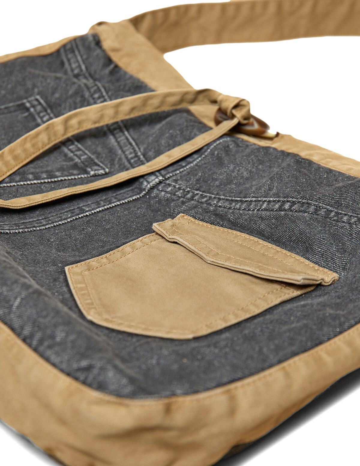 ANTHRACITE DENIM CONTRAST BAG