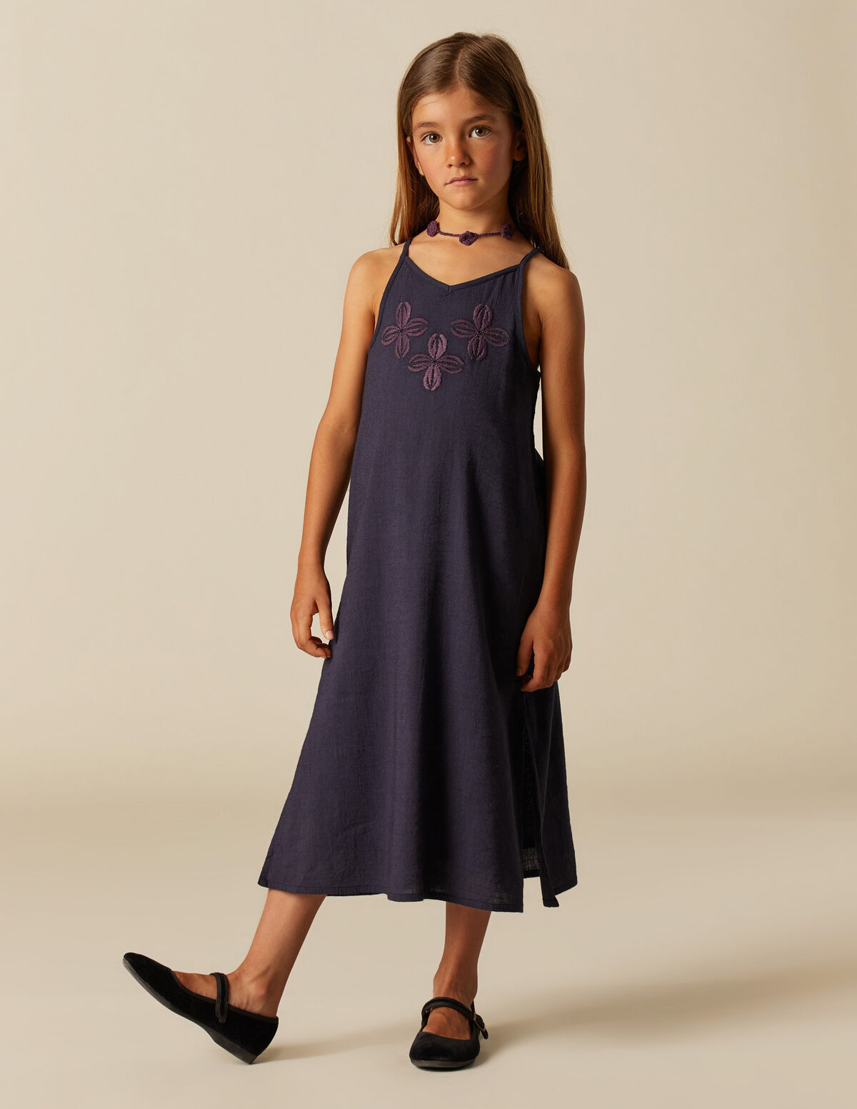 LIGHT BLUE FLOWER  DRESS