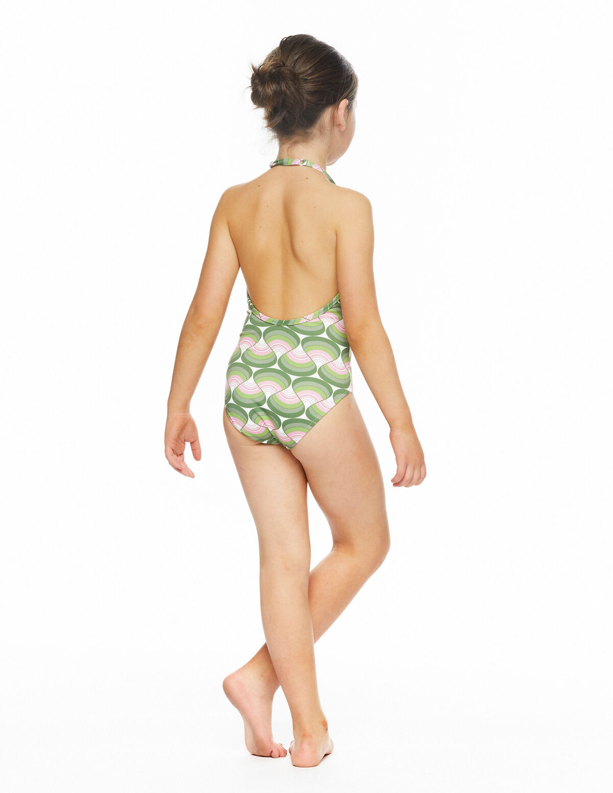 Traje de baño gotas verde