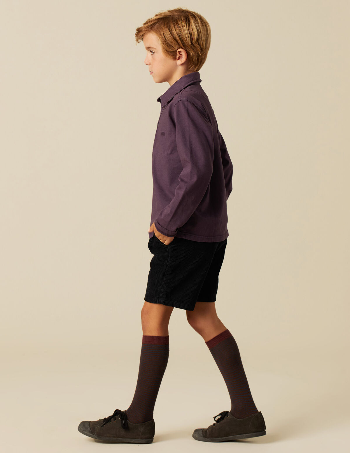 BOYS BLUE CORDUROY CHINO SHORTS