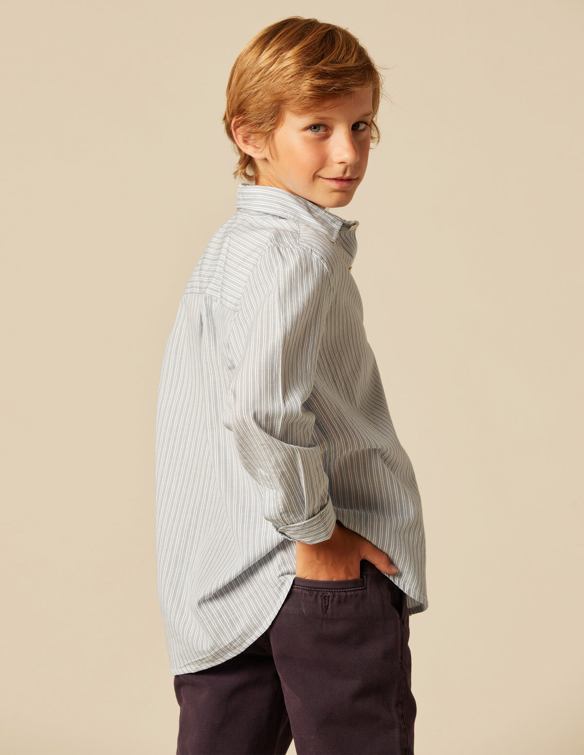 BLUE STRIPED SHIRT