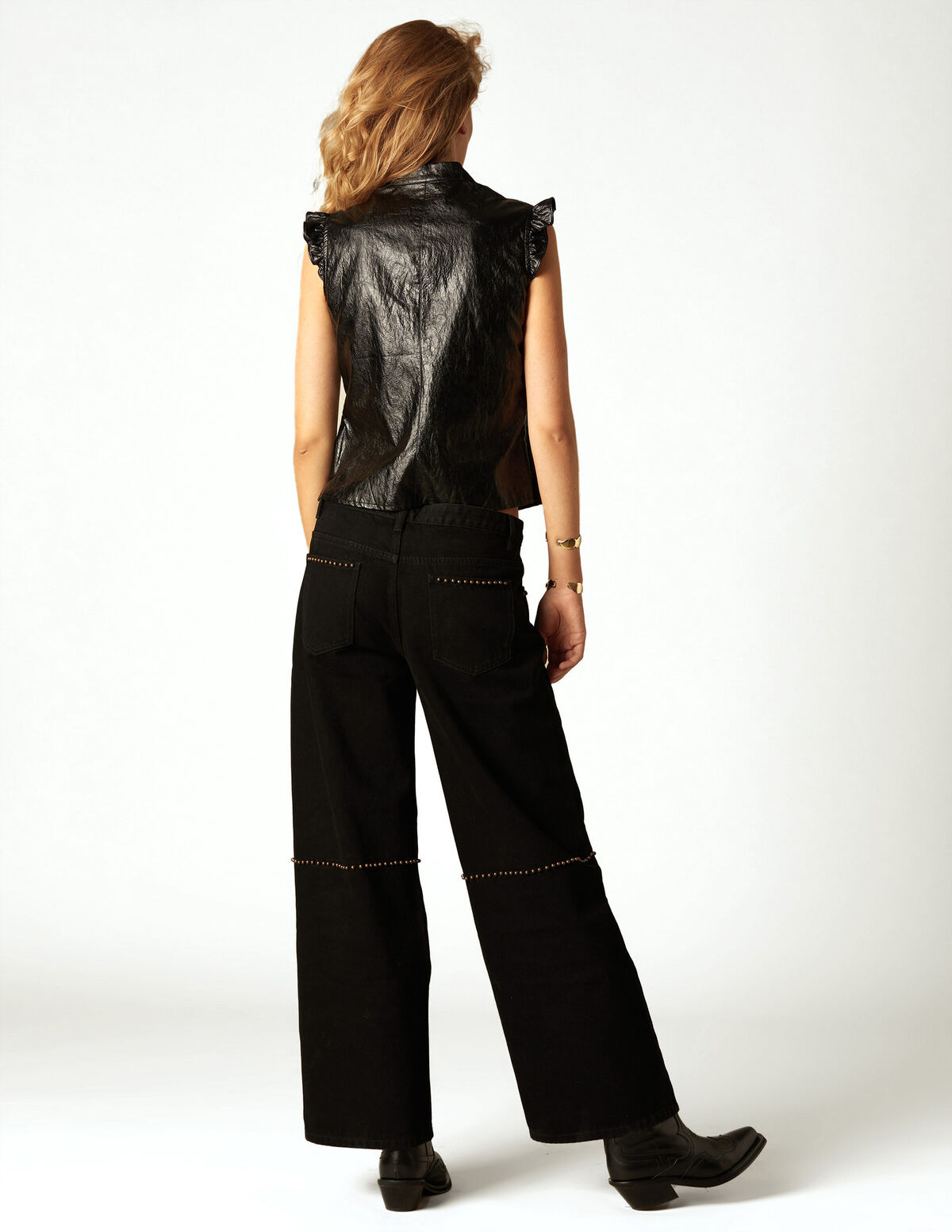 CAL&Ccedil;AS BOT&Atilde;O FLOR ANTRACITE TACHAS