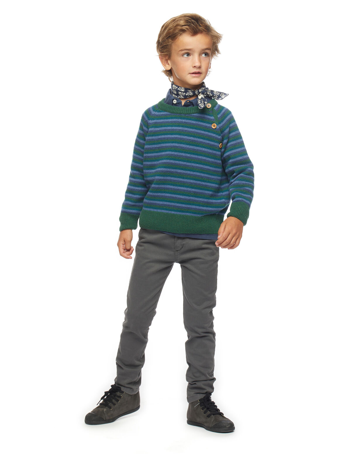Pantalon chino gris foncé