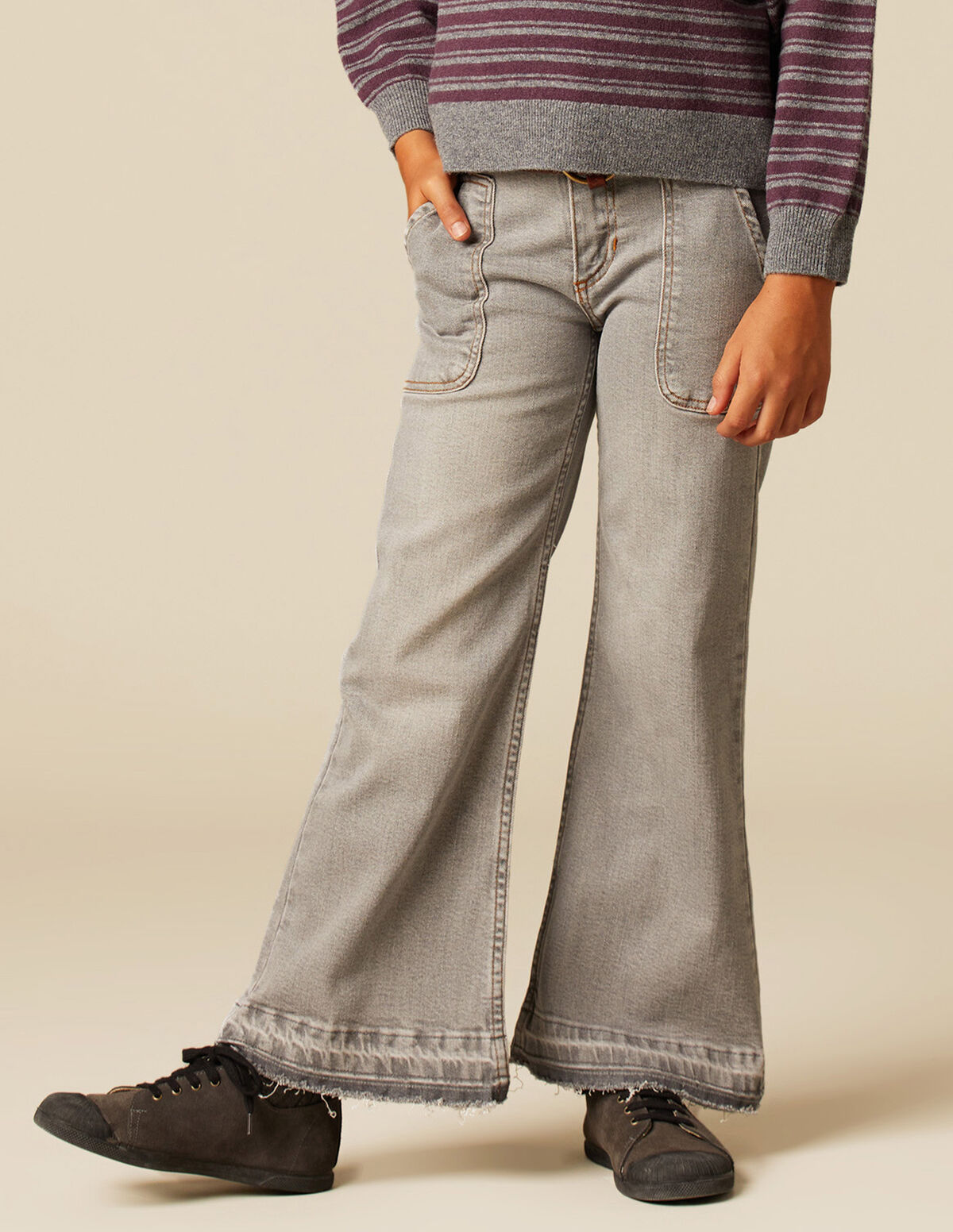 Pantalón wide leg vaquero azul