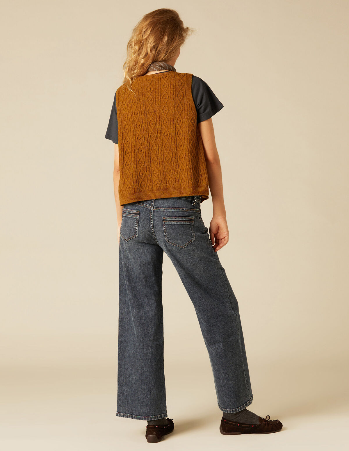 MUSTARD KNIT WAISTCOAT