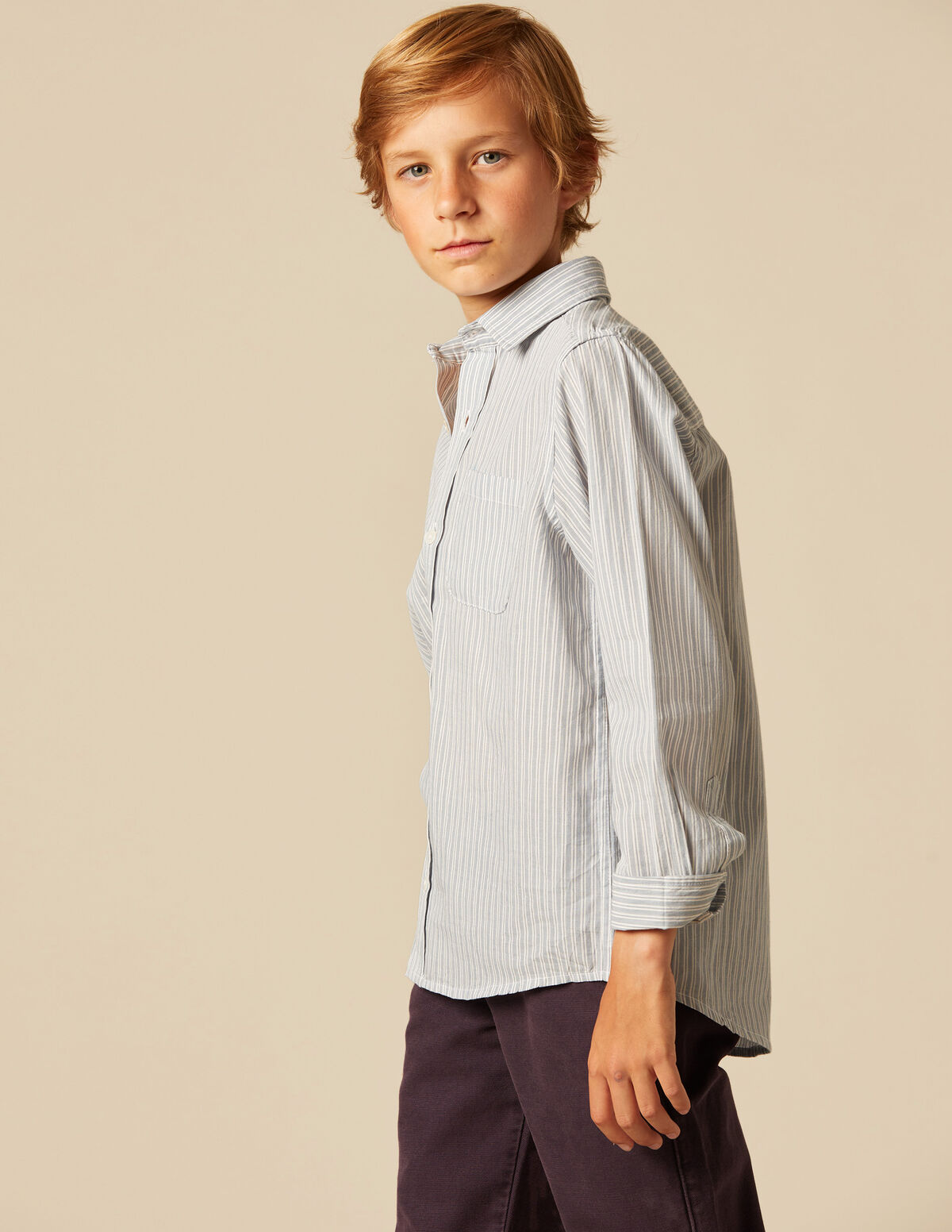 BLUE STRIPED SHIRT