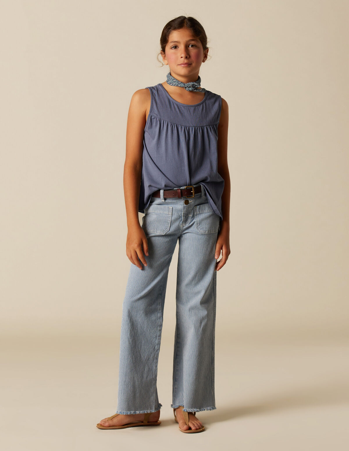 BLUE STRIPED JEANS