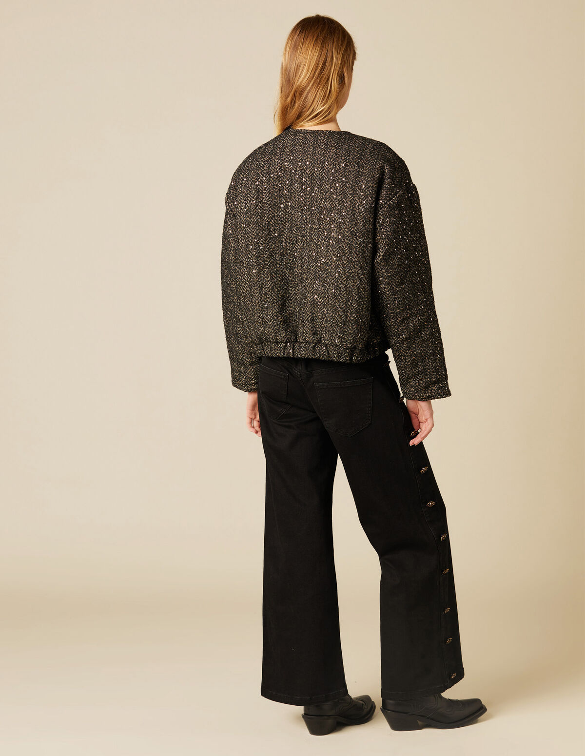 BOMBER TWEED SEQUINS