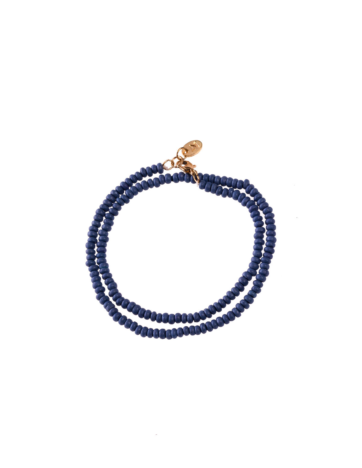 ANILINE BLUE SHORT BEAD NECKLACE