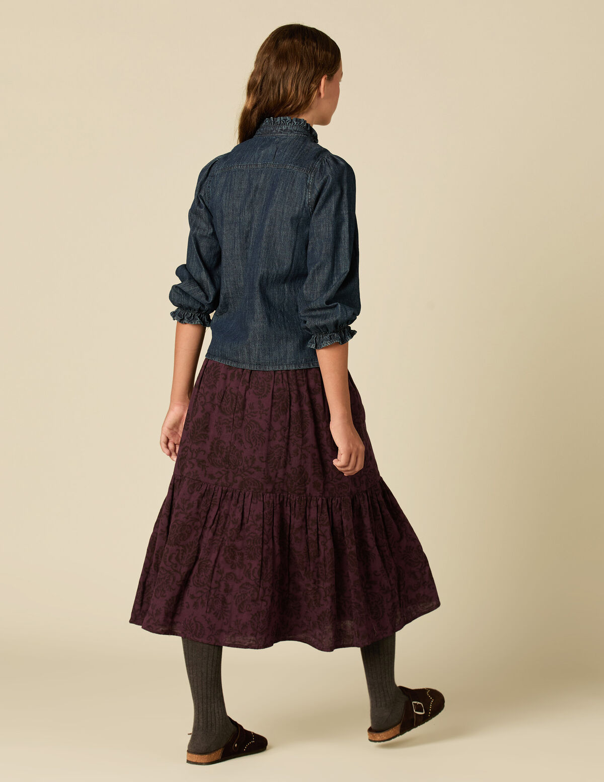 JUPE FLEURIE VINTAGE AMETHYSTE