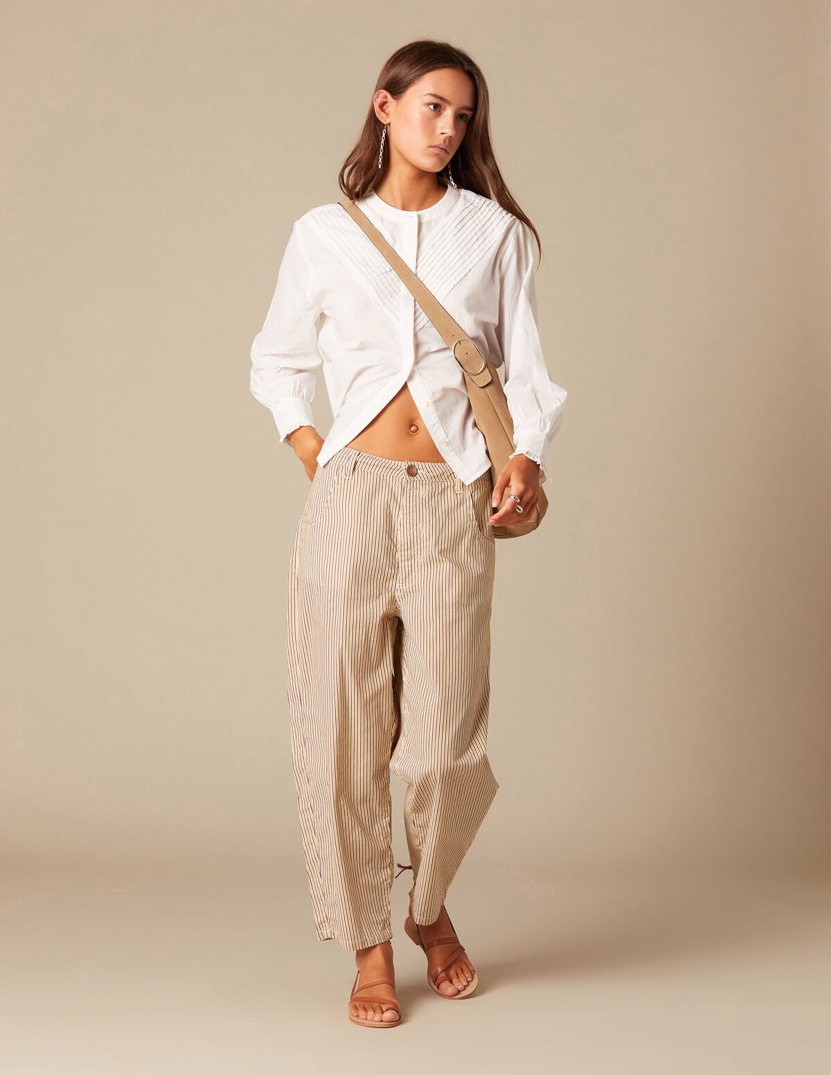 PANTALÓN MARRÓN RAYAS