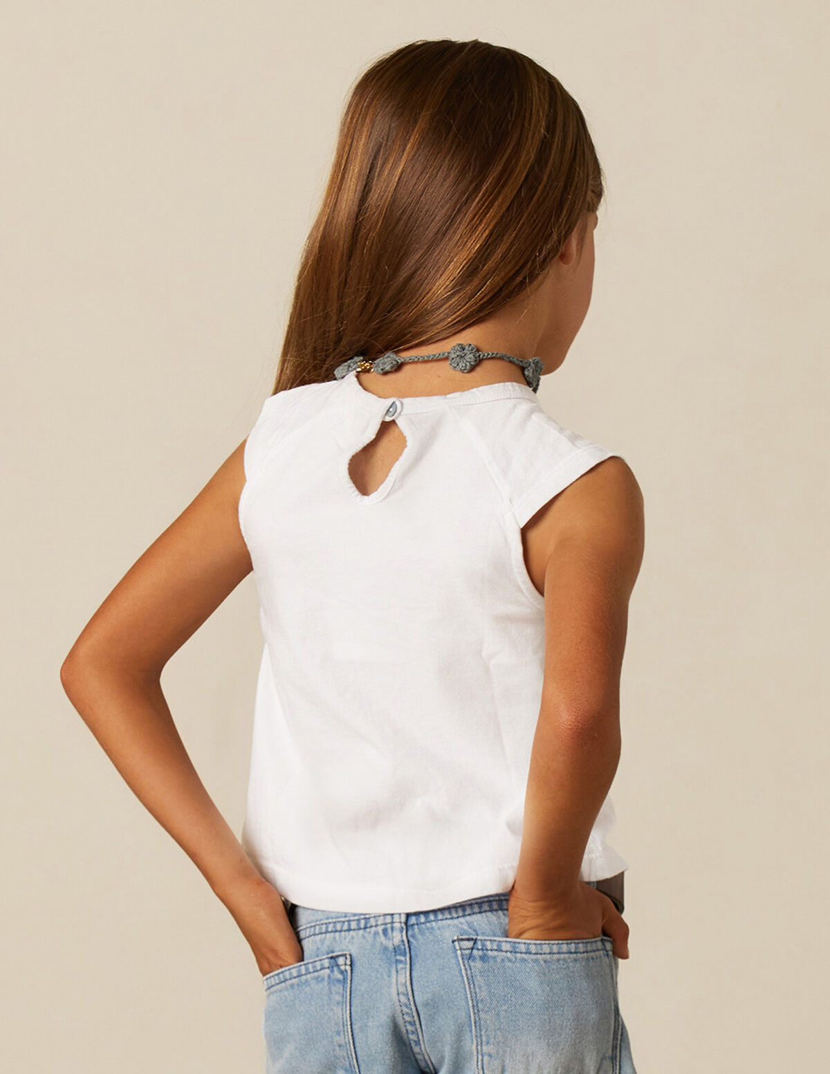 T-SHIRT COUPURES BLANC
