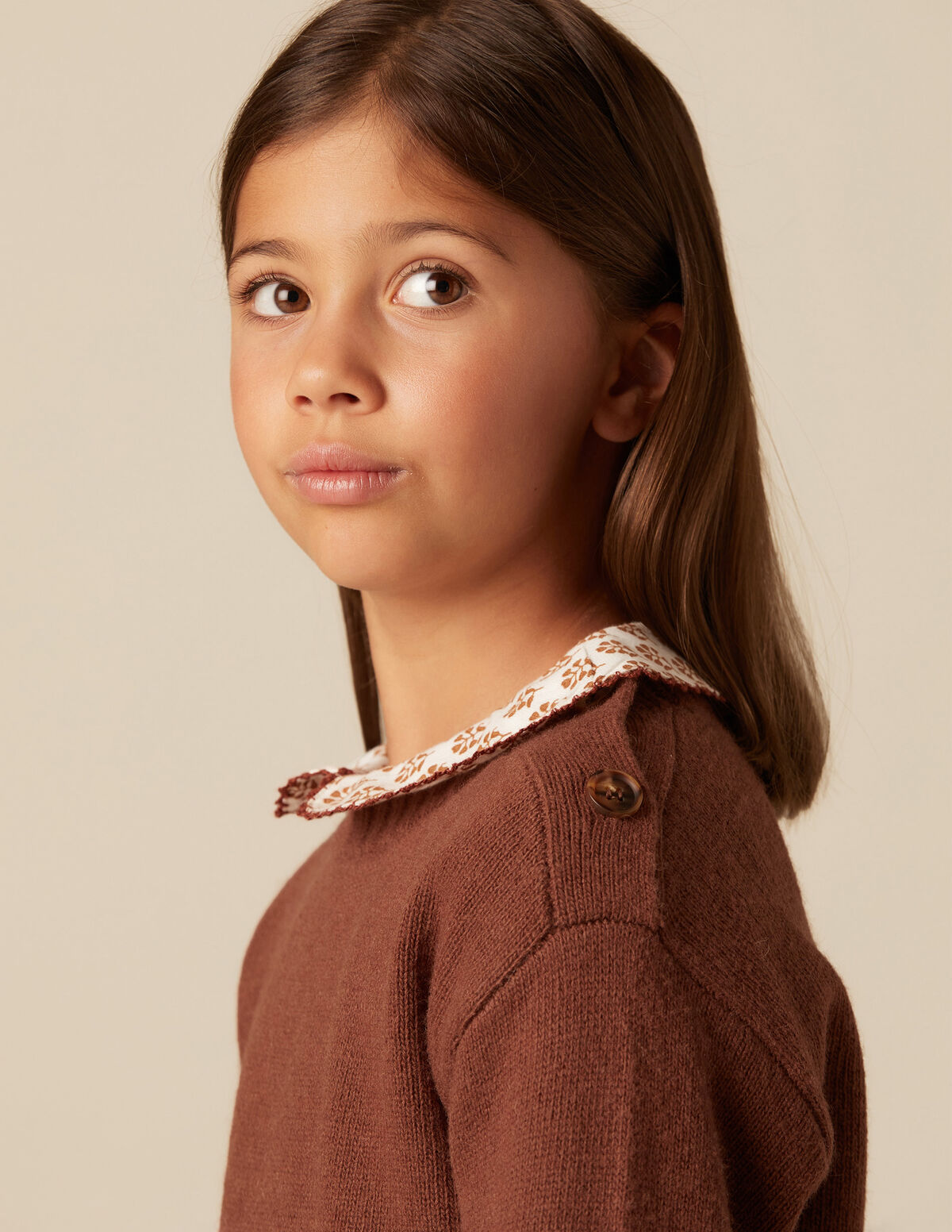 BROWN KNIT JUMPER